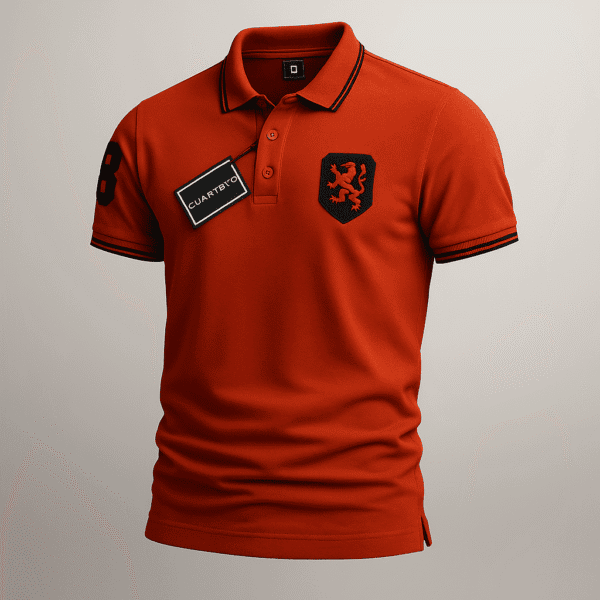 Carmine Orange GIORDANO Polo T-Shirt