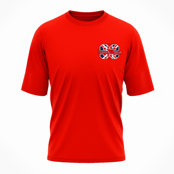 Red Printed Drop Shoulder T-Shirt