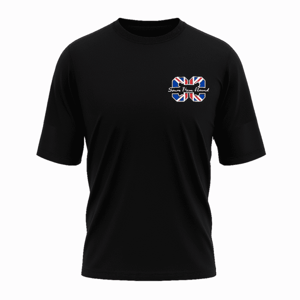 Black Printed Drop Shoulder T-Shirt