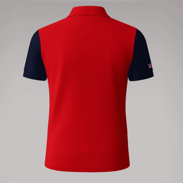 Red Color Block Polo T-Shirt – Distance Print
